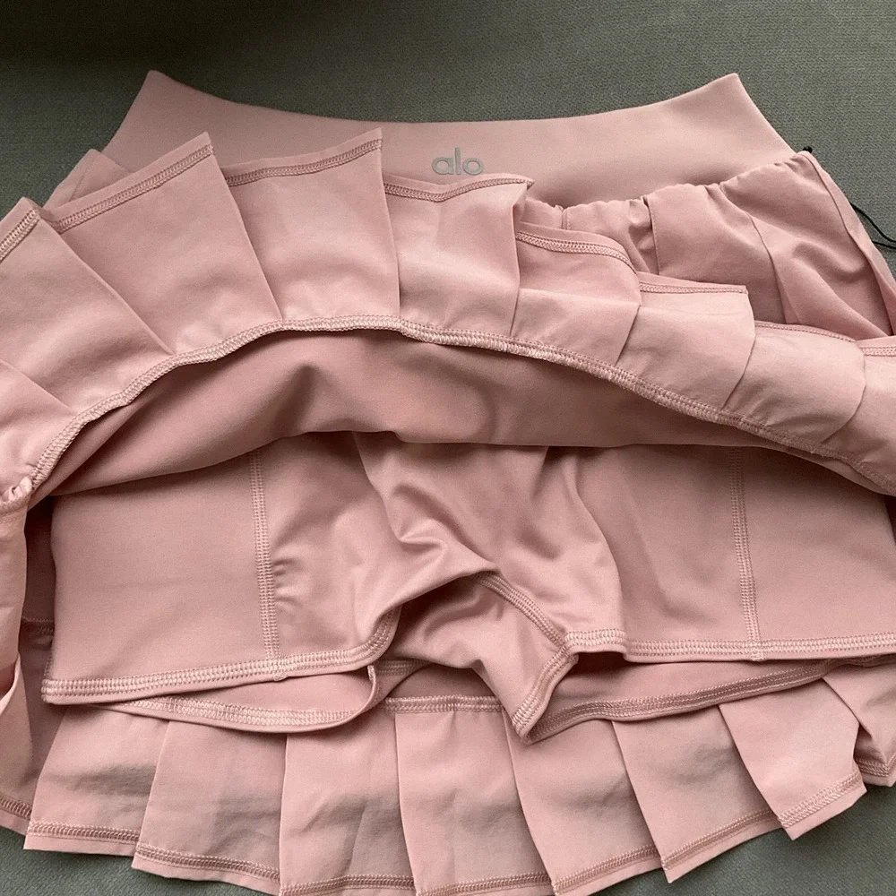 Alo Yoga Double Or Nothing Tennis Skirt Vintage Pink S